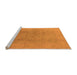 Sideview of Machine Washable Oriental Orange Industrial Area Rugs, wshurb3193org