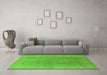 Machine Washable Oriental Green Industrial Area Rugs in a Living Room,, wshurb3193grn