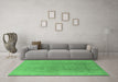 Machine Washable Oriental Emerald Green Industrial Area Rugs in a Living Room,, wshurb3193emgrn