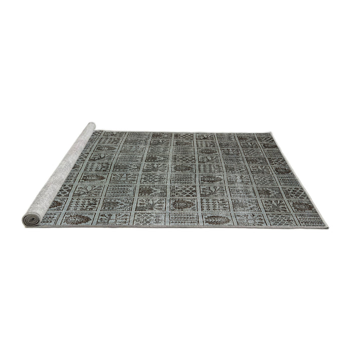Sideview of Machine Washable Industrial Modern Gray Rug, wshurb3194