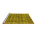 Sideview of Machine Washable Oriental Yellow Industrial Rug, wshurb3194yw