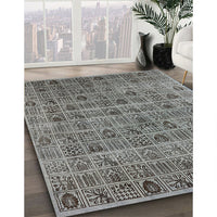 Mid-Century Modern Gray Oriental Rug, urb3194