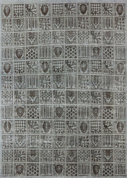 Mid-Century Modern Gray Oriental Rug, urb3194