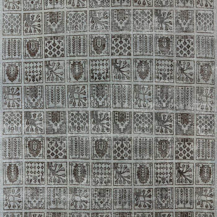 Mid-Century Modern Gray Oriental Rug, urb3194