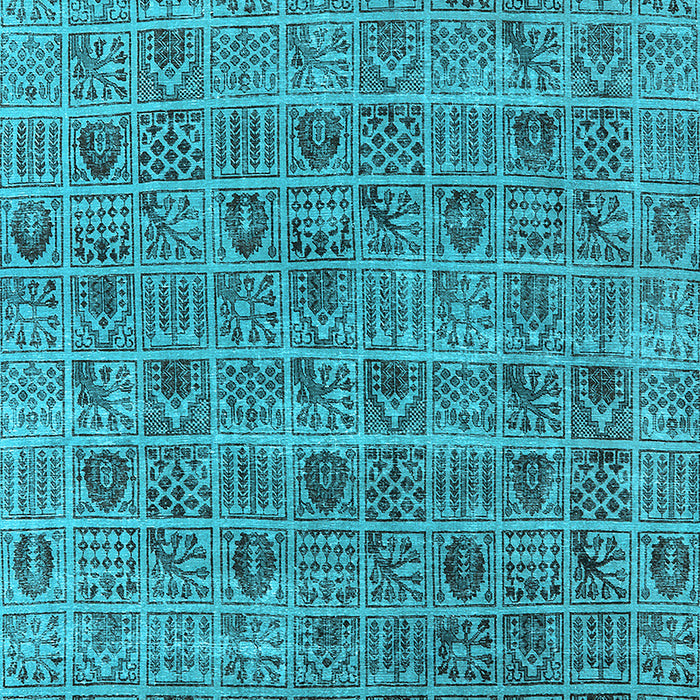 Machine Washable Oriental Light Blue Industrial Rug, wshurb3194lblu