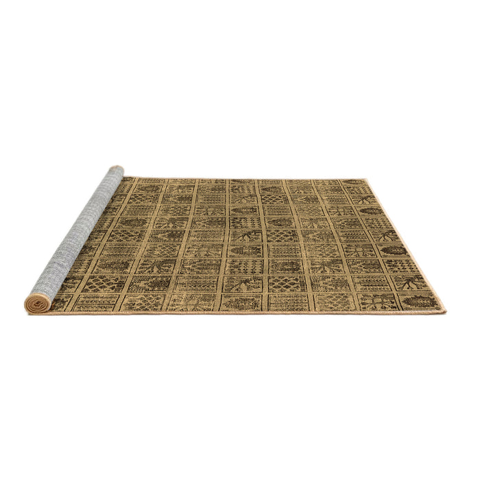 Sideview of Machine Washable Oriental Brown Industrial Rug, wshurb3194brn