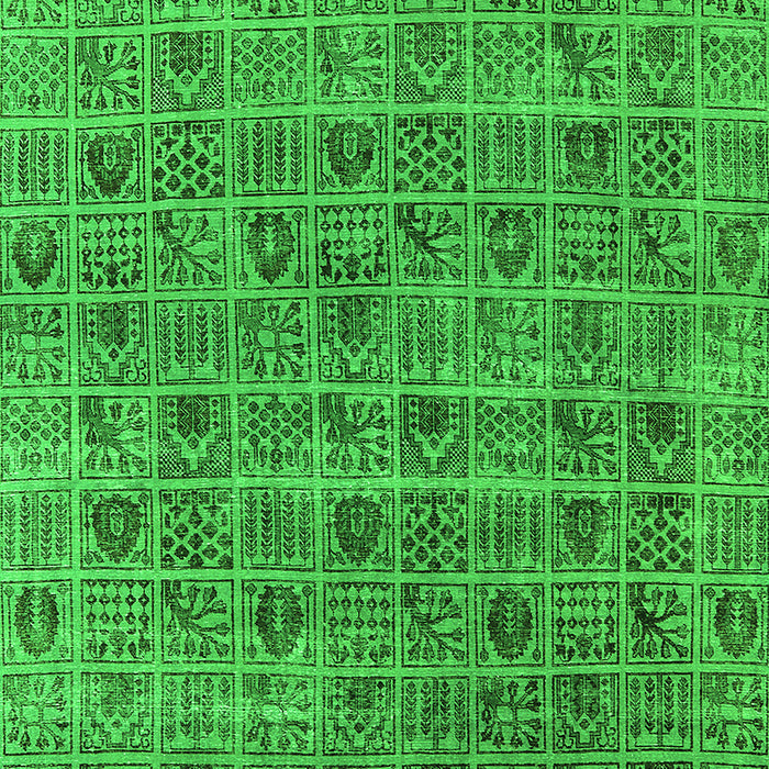 Machine Washable Oriental Green Industrial Area Rugs, wshurb3194grn