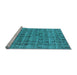 Sideview of Machine Washable Oriental Light Blue Industrial Rug, wshurb3194lblu