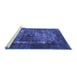 Sideview of Machine Washable Oriental Blue Industrial Rug, wshurb3195blu