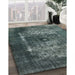 Machine Washable Industrial Modern Grayish Turquoise Green Rug in a Family Room, wshurb3195