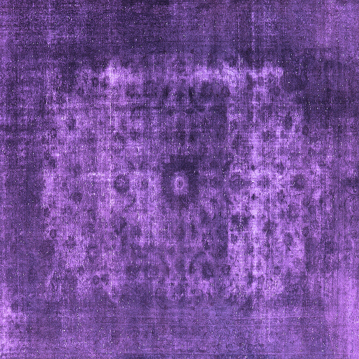 Square Machine Washable Oriental Purple Industrial Area Rugs, wshurb3195pur