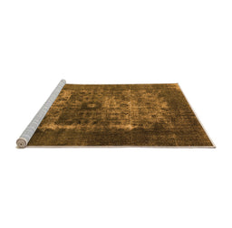 Sideview of Machine Washable Oriental Orange Industrial Area Rugs, wshurb3195org