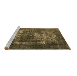 Sideview of Machine Washable Oriental Brown Industrial Rug, wshurb3195brn