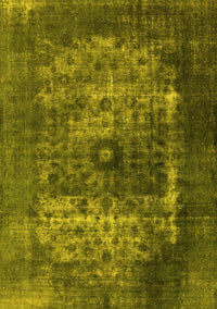 Oriental Yellow Industrial Rug, urb3195yw