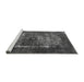 Sideview of Machine Washable Oriental Gray Industrial Rug, wshurb3195gry