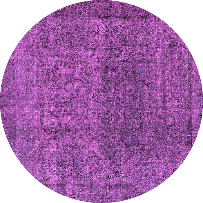 Round Oriental Pink Industrial Rug, urb3196pnk