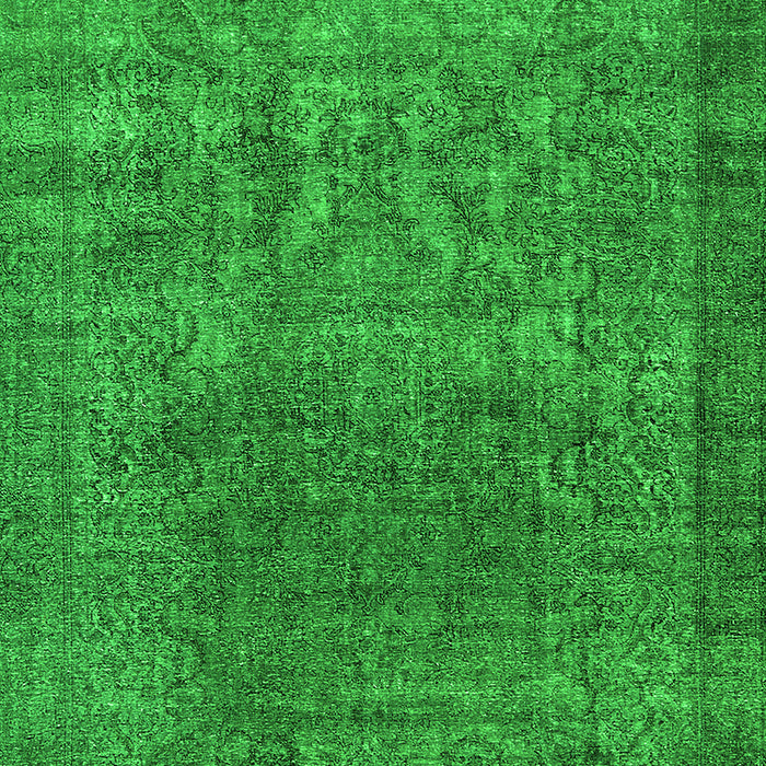 Machine Washable Oriental Green Industrial Area Rugs, wshurb3196grn