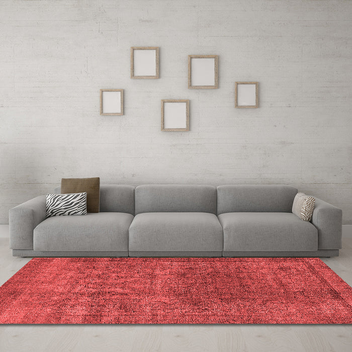 Industrial Red Washable Rugs