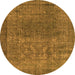 Round Oriental Orange Industrial Rug, urb3196org