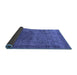 Sideview of Oriental Blue Industrial Rug, urb3196blu