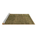 Sideview of Machine Washable Oriental Brown Industrial Rug, wshurb3196brn