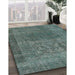 Machine Washable Industrial Modern Cadet Blue Green Rug in a Family Room, wshurb3196
