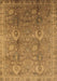 Machine Washable Oriental Brown Industrial Rug, wshurb3197brn