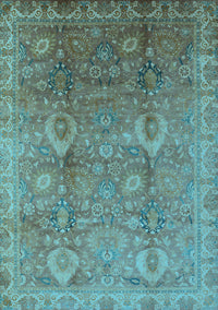 Oriental Light Blue Industrial Rug, urb3197lblu