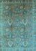 Oriental Light Blue Industrial Rug, urb3197lblu