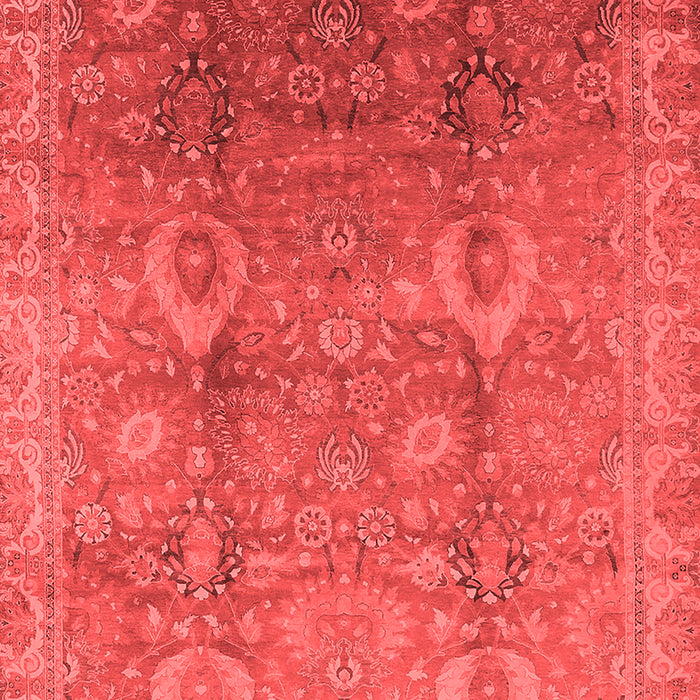 Machine Washable Oriental Red Industrial Rug, wshurb3197red