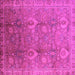 Square Oriental Pink Industrial Rug, urb3197pnk