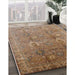 Mid-Century Modern Light Copper Gold Oriental Rug in Family Room, urb3197