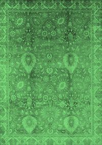 Oriental Emerald Green Industrial Rug, urb3197emgrn