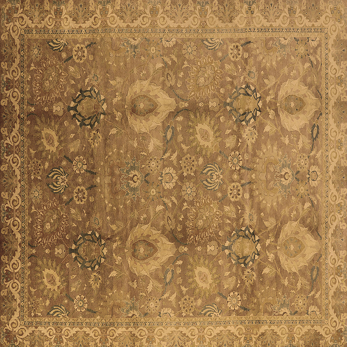 Square Oriental Brown Industrial Rug, urb3197brn