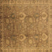 Square Oriental Brown Industrial Rug, urb3197brn