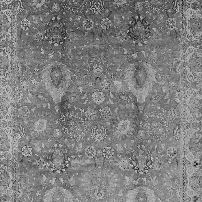 Machine Washable Oriental Gray Industrial Rug, wshurb3197gry