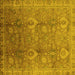 Square Oriental Yellow Industrial Rug, urb3197yw