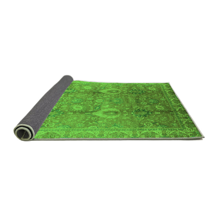 Sideview of Oriental Green Industrial Rug, urb3197grn