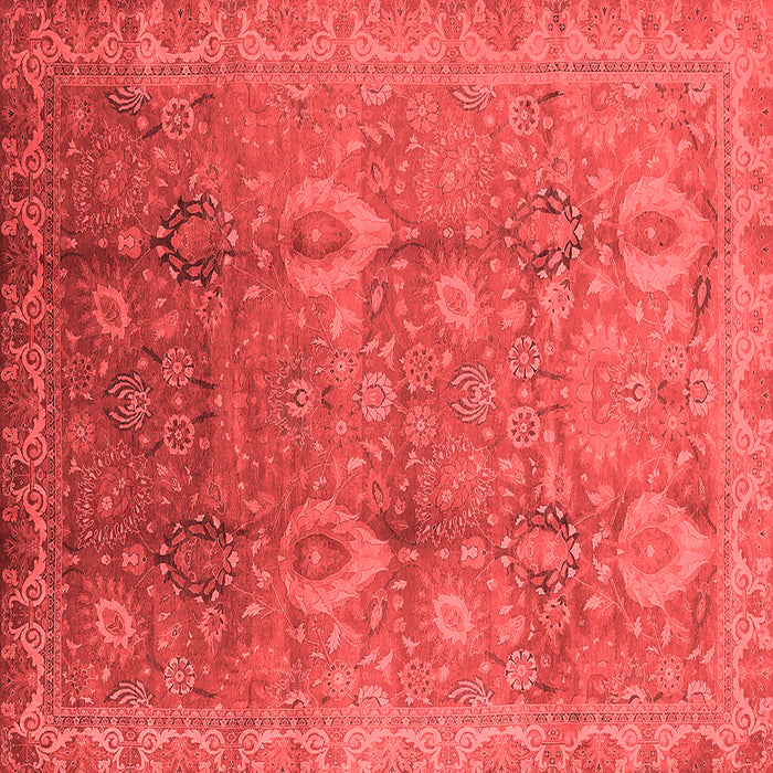 Machine Washable Oriental Red Industrial Rug, wshurb3197red