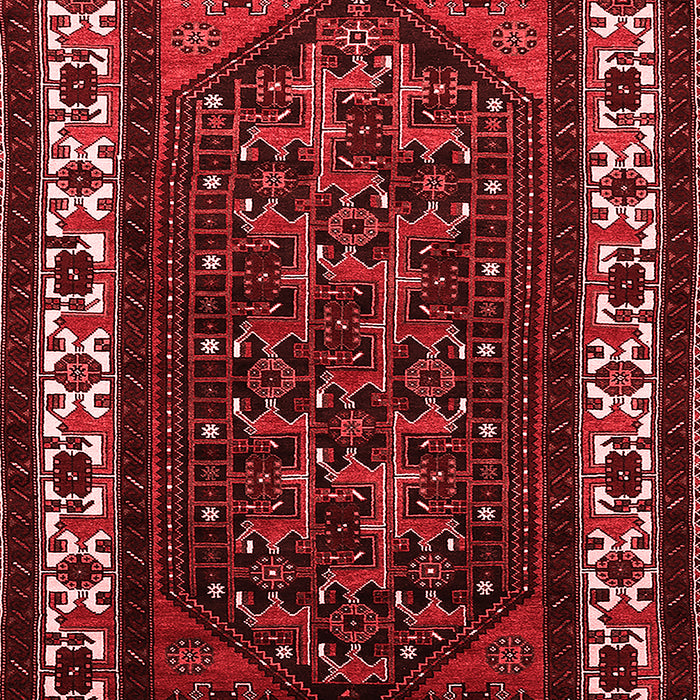 Machine Washable Oriental Red Industrial Rug, wshurb3198red