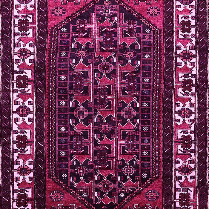 Machine Washable Oriental Pink Industrial Rug, wshurb3198pnk