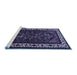 Sideview of Machine Washable Oriental Blue Industrial Rug, wshurb3198blu