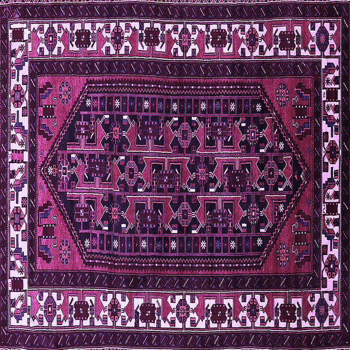 Square Oriental Purple Industrial Rug, urb3198pur