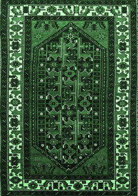 Oriental Emerald Green Industrial Rug, urb3198emgrn