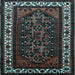 Square Oriental Light Blue Industrial Rug, urb3198lblu