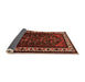 Sideview of Oriental Orange Industrial Rug, urb3198org