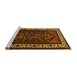 Sideview of Machine Washable Oriental Yellow Industrial Rug, wshurb3198yw