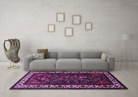 Machine Washable Oriental Purple Industrial Rug, wshurb3198pur