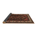 Sideview of Oriental Brown Industrial Rug, urb3198brn