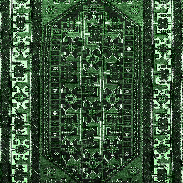 Machine Washable Oriental Emerald Green Industrial Area Rugs, wshurb3198emgrn